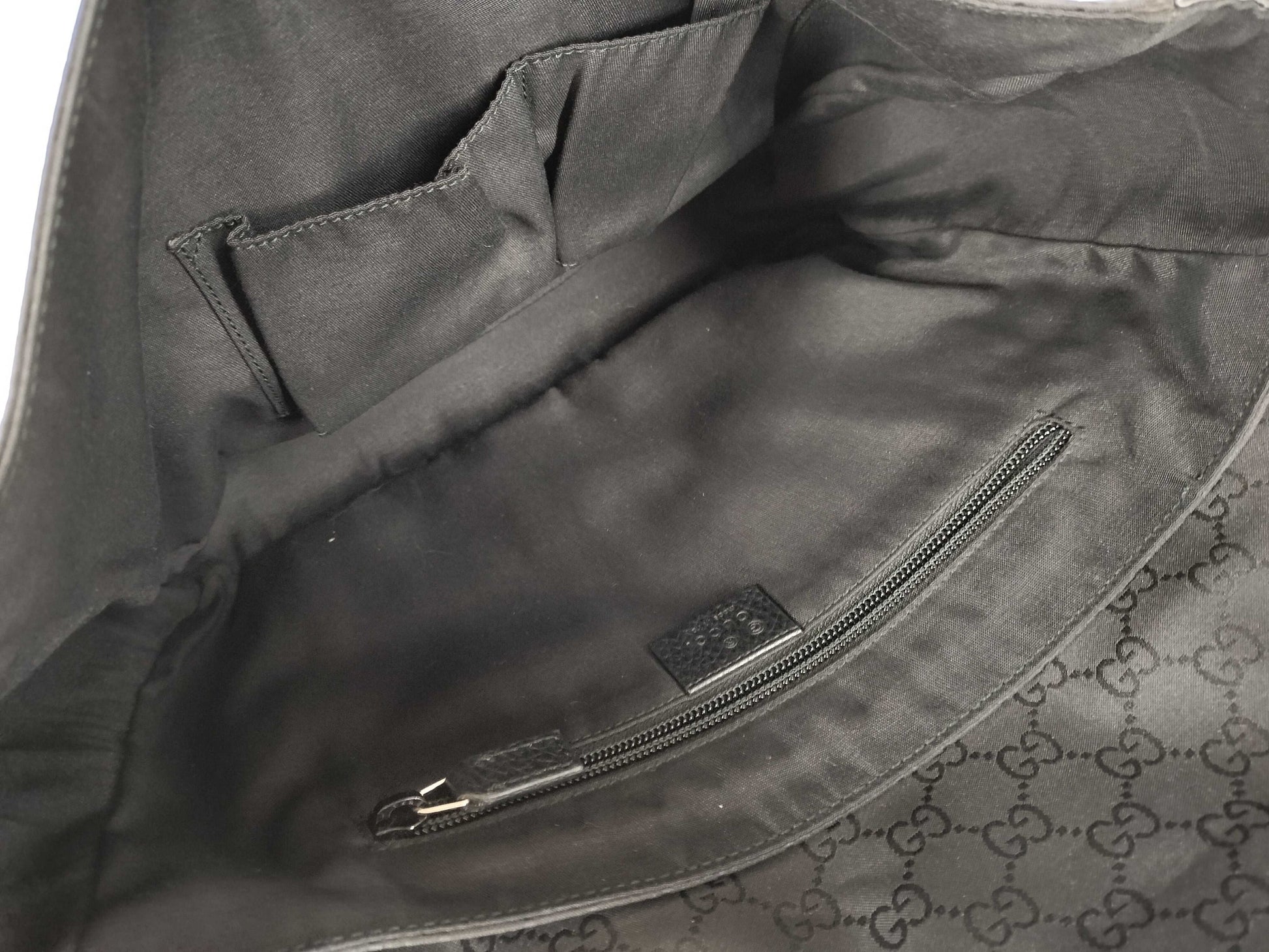 GUCCI GG Canvas Messenger Bag, Black, 374423, Shoulder Bag