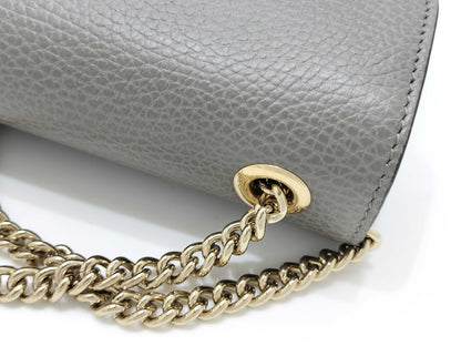 GUCCI Interlocking G Shoulder Bag, Gray, 510304