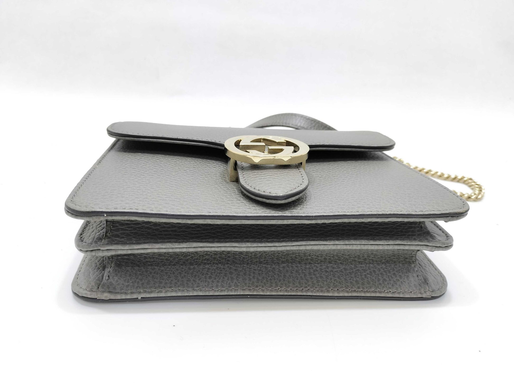 GUCCI Interlocking G Shoulder Bag, Gray, 510304