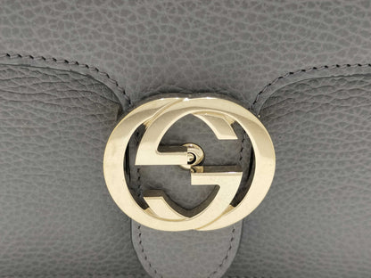 GUCCI Interlocking G Shoulder Bag, Gray, 510304