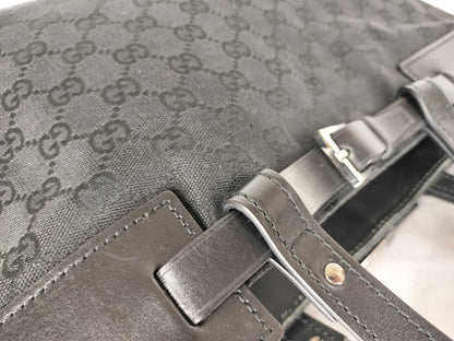 GUCCI GG Canvas Tote Bag, Black, 106251