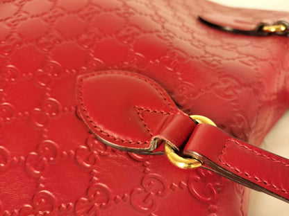 GUCCI Guccissima 2-Way Handbag Red 428226 Handbag