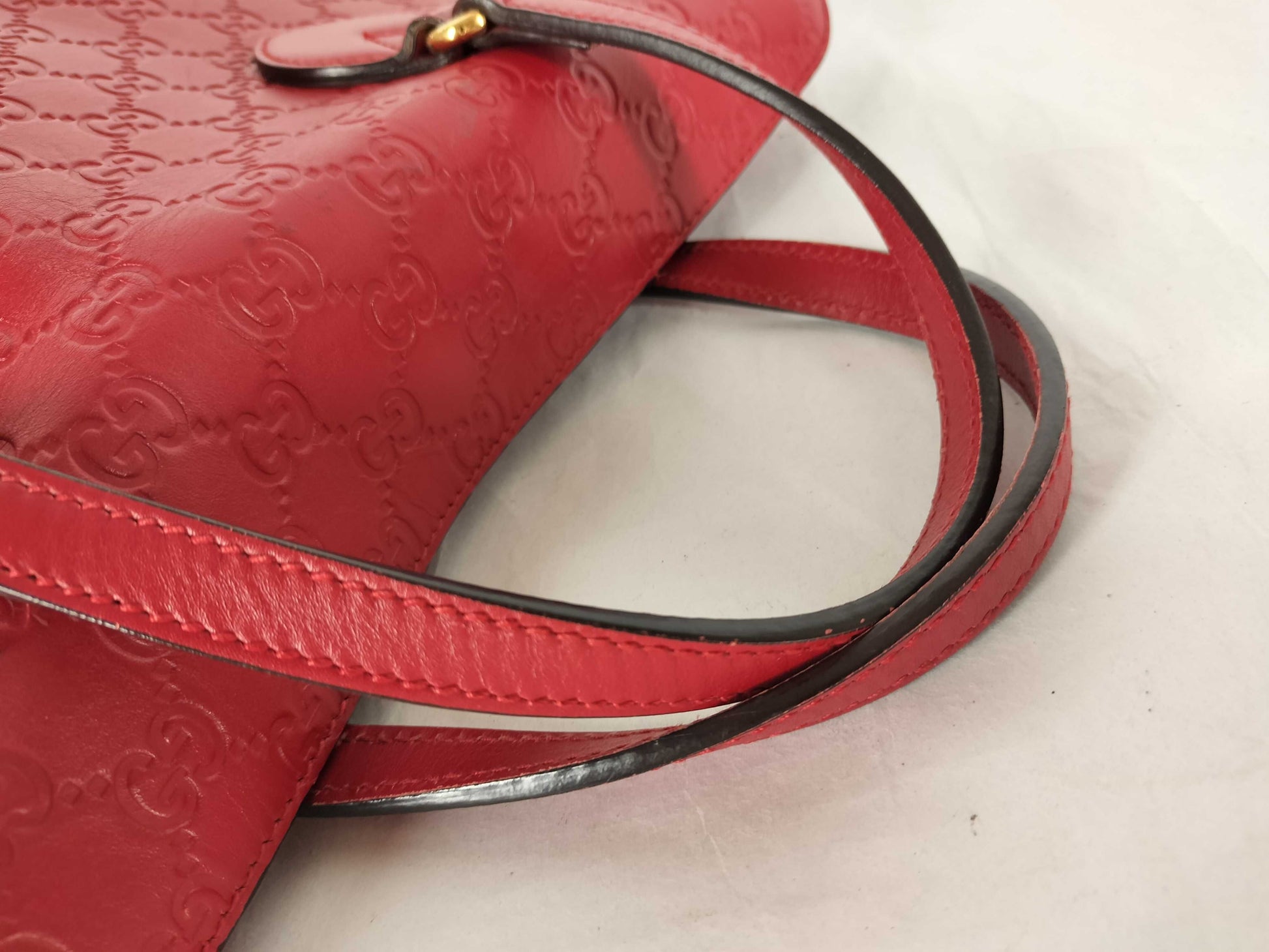 GUCCI Guccissima 2-Way Handbag Red 428226 Handbag