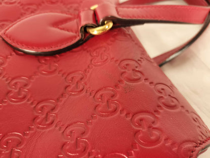 GUCCI Guccissima 2-Way Handbag Red 428226 Handbag