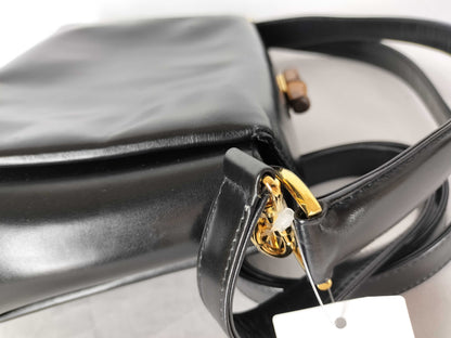 GUCCI Bamboo 2-Way Handbag Black