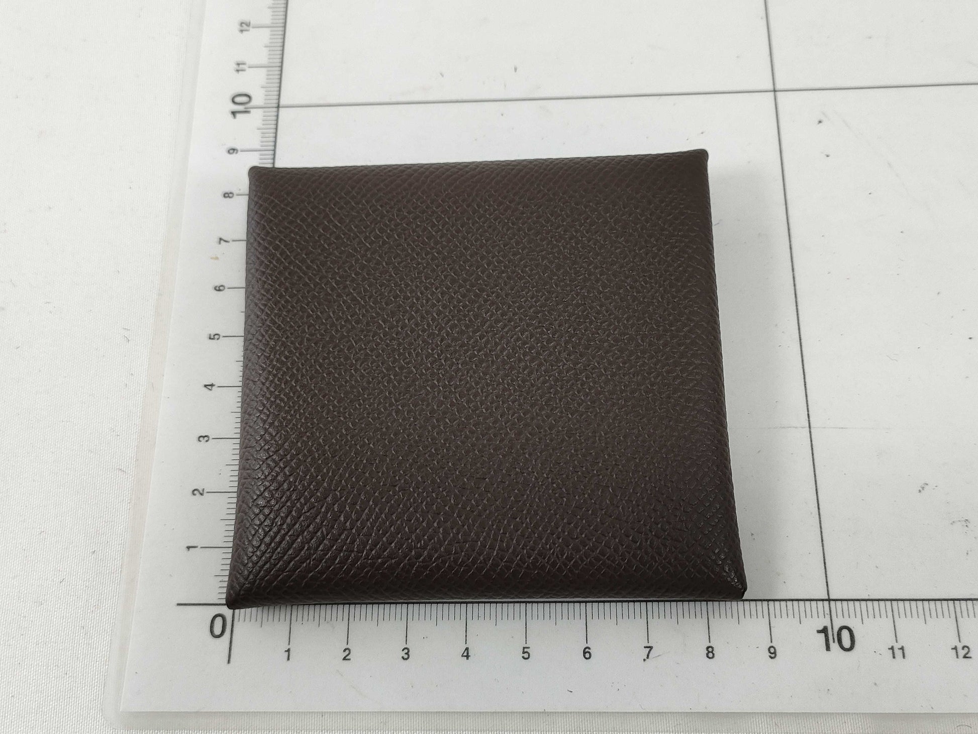 HERMES Bastia Wallet Brown D Engraved Coin Case