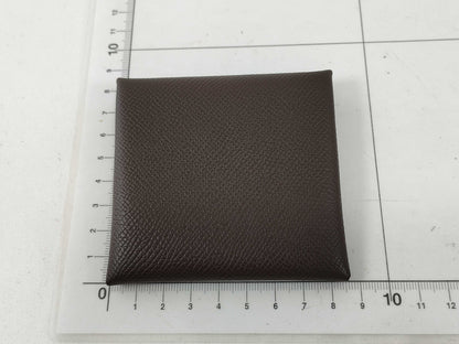 HERMES Bastia Wallet Brown D Engraved Coin Case