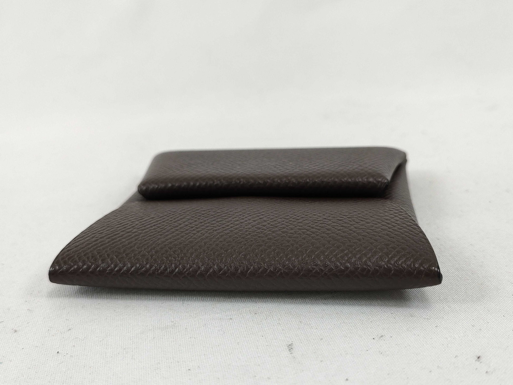 HERMES Bastia Wallet Brown D Engraved Coin Case