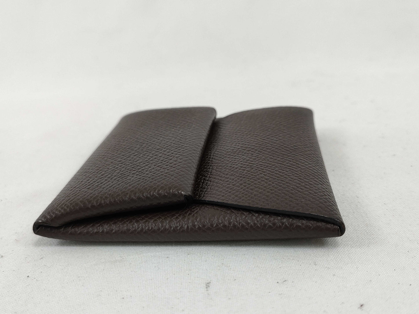 HERMES Bastia Wallet Brown D Engraved Coin Case