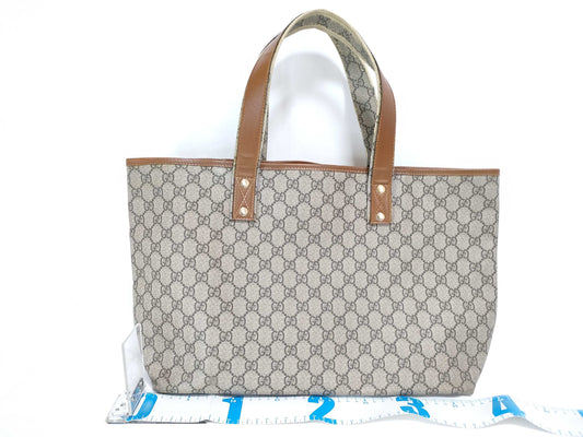 GUCCI GG Supreme GUCCI Gucci Tote Bag Handbag GG Supreme Brown Beige Tote Bag