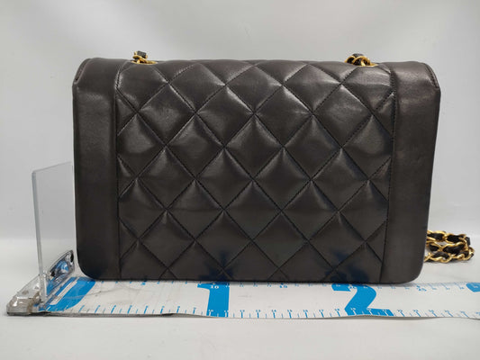 CHANEL Lambskin Matelasse Diana Flap Chain Shoulder Bag