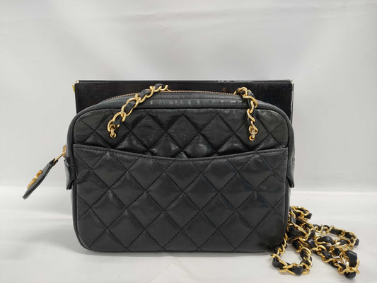 CHANEL Matelasse Lambskin Chain Shoulder Bag
