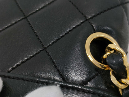 CHANEL Paris Limited Edition Matelasse Lambskin 25 Double Flap Double Chain Shoulder Bag