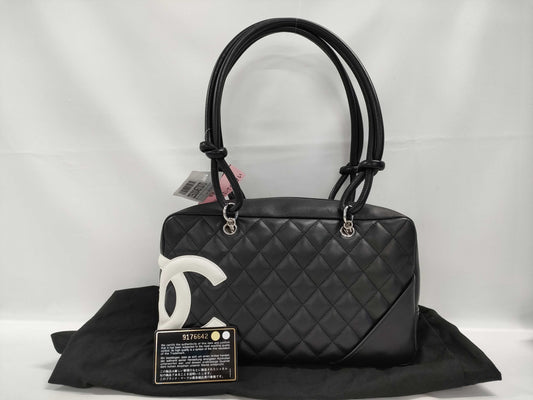 CHANEL Cambon Line Bowling Bag Handbag Bag