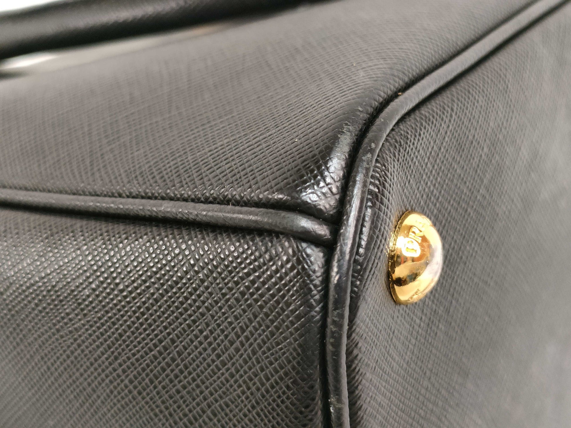 PRADA Saffiano Galleria 2-Way Tote Bag with Strap and Charm Shoulder Bag