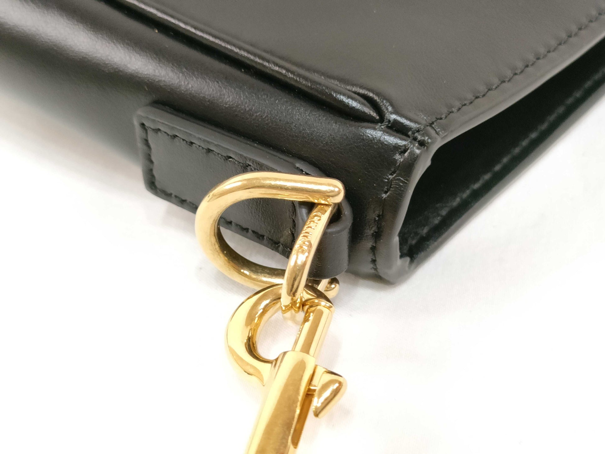 CELINE Medium Camille 16 Shoulder Bag in Black Leather