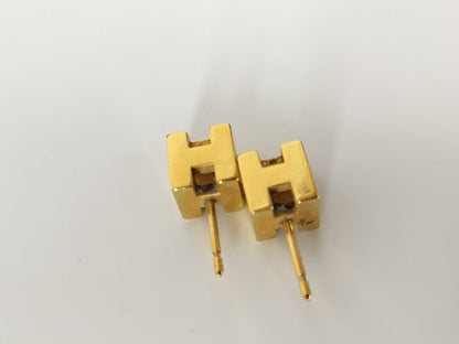 HERMES CAGE DE H H Cube Earrings