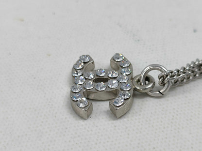 CHANEL Coco Mark Rhinestone Necklace 07V Necklace