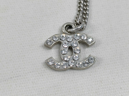 CHANEL Coco Mark Rhinestone Necklace 07V Necklace