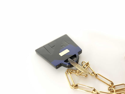 HERMES Kelly Hermes Kelly Amulet Buffalo Horn Necklace Necklace