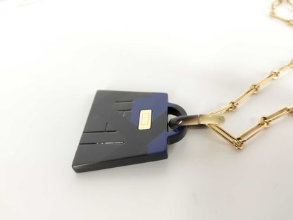 HERMES Kelly Hermes Kelly Amulet Buffalo Horn Necklace Necklace