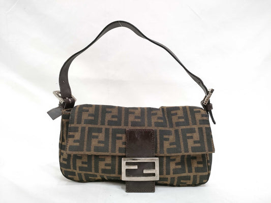 FENDI Zucca Mamma Bucket 26424 Shoulder Bag Handbag Handbag