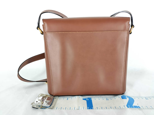 CELINE Brown Leather Shoulder Bag