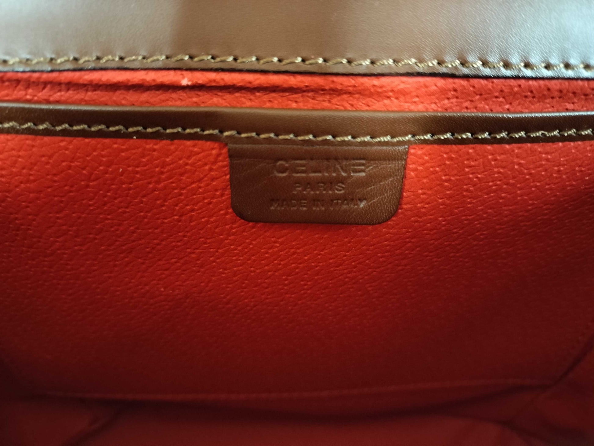 CELINE Brown Leather Shoulder Bag