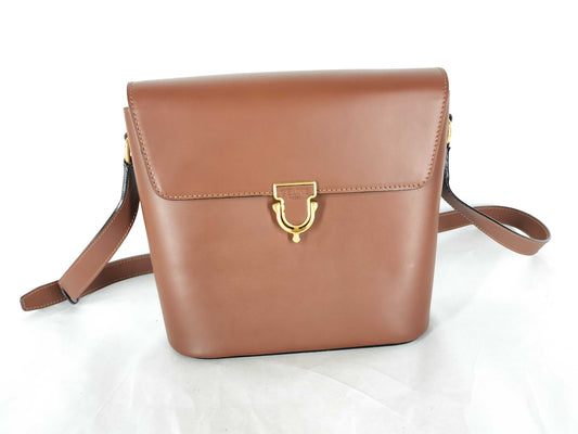 CELINE Brown Leather Shoulder Bag