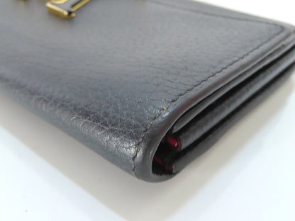 LOUIS VUITTON Taurillon Capucines Portefeuille M61248 Black Wallet