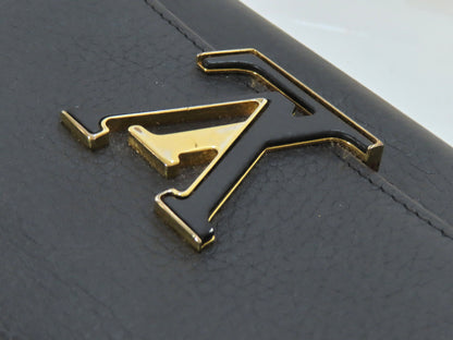 LOUIS VUITTON Taurillon Capucines Portefeuille M61248 Black Wallet