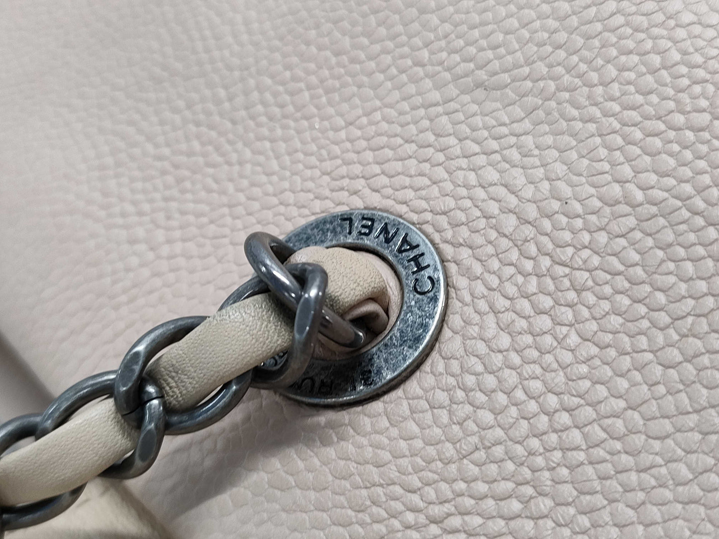 CHANEL Caviar Coco Mark 2-Way Handbag Shoulder Bag Handbag