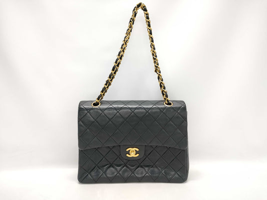 CHANEL Matelasse Lambskin Double Flap Chain Shoulder Bag