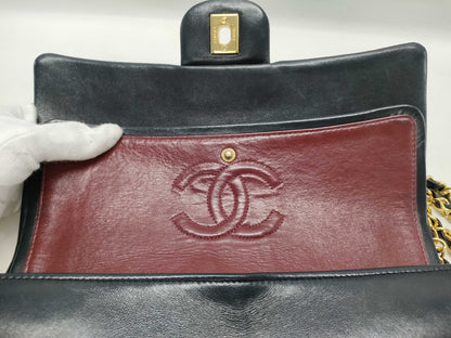 CHANEL Matelasse Lambskin Double Flap Chain Shoulder Bag