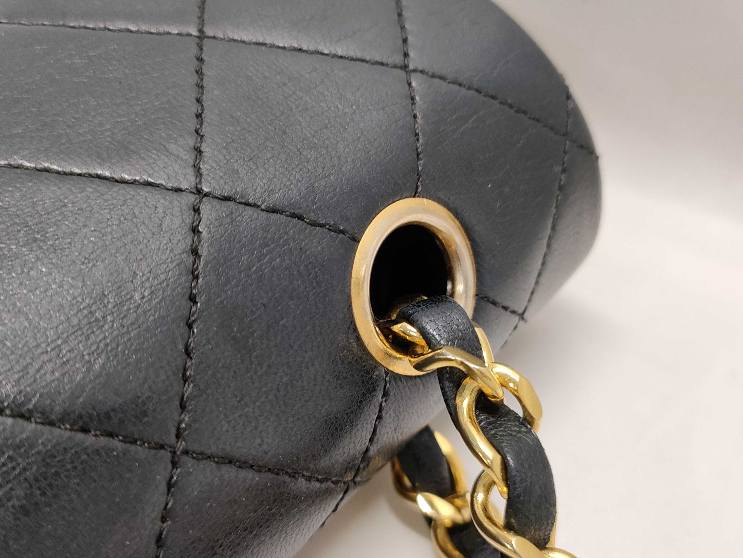 CHANEL Matelasse Lambskin Double Flap Chain Shoulder Bag