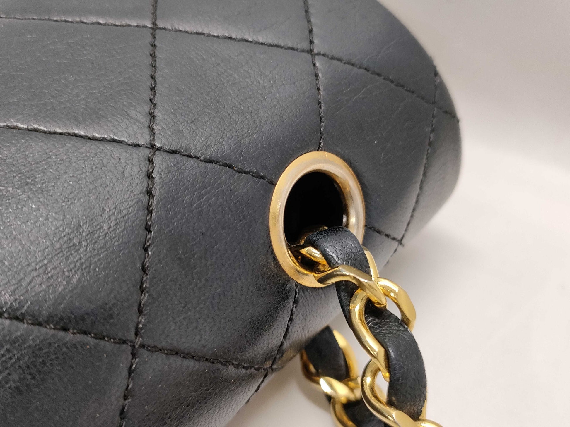 CHANEL Matelasse Lambskin Double Flap Chain Shoulder Bag