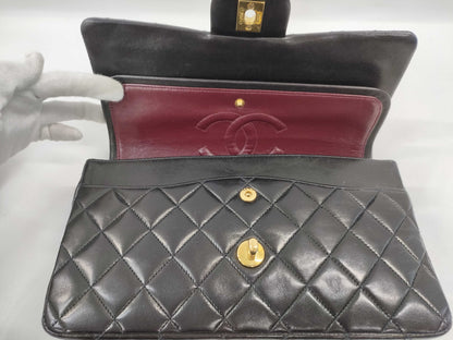 CHANEL Lambskin Matelasse 25 Double Flap Chain Shoulder Bag, No. 3