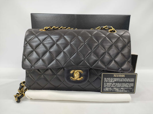 CHANEL Lambskin Matelasse 25 Double Flap Chain Shoulder Bag, No. 3