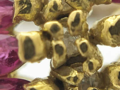 Ruby and Diamond 18K Gold Ring, 2.3g 
