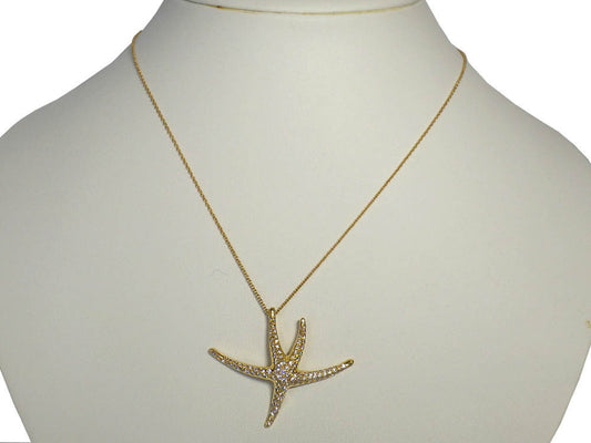 Tiffany & Co. Starfish Diamond 18K 6.3g Necklace 