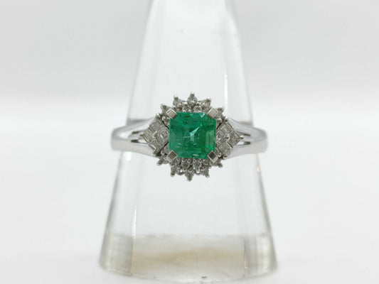 E0.88ct D0.23ct PT900 6.1g Ring 