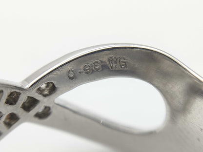 Pearl diameter: approx. 15.1mm, D0.9ct, 18K White Gold, 12.8g, Ring 