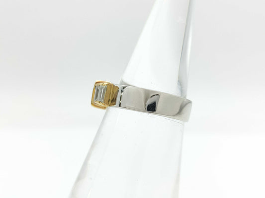 E0.32ct D0.51ct PT900/K18 4.2g Ring 