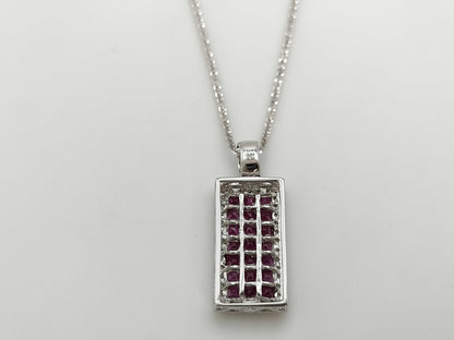 R1.7ct D0.3ct K18WG 6.8g Necklace 