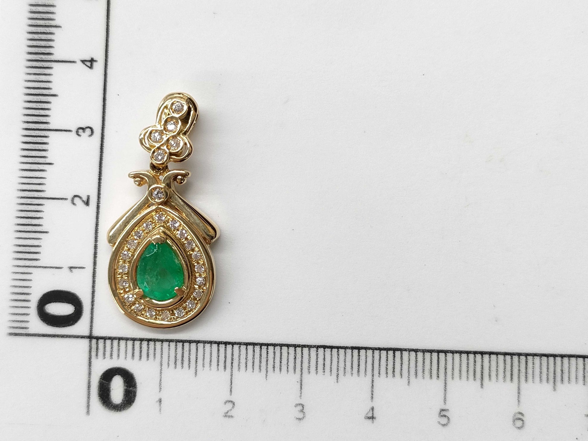 E0.97ct D0.26ct K18 5.7g Pendant Top 