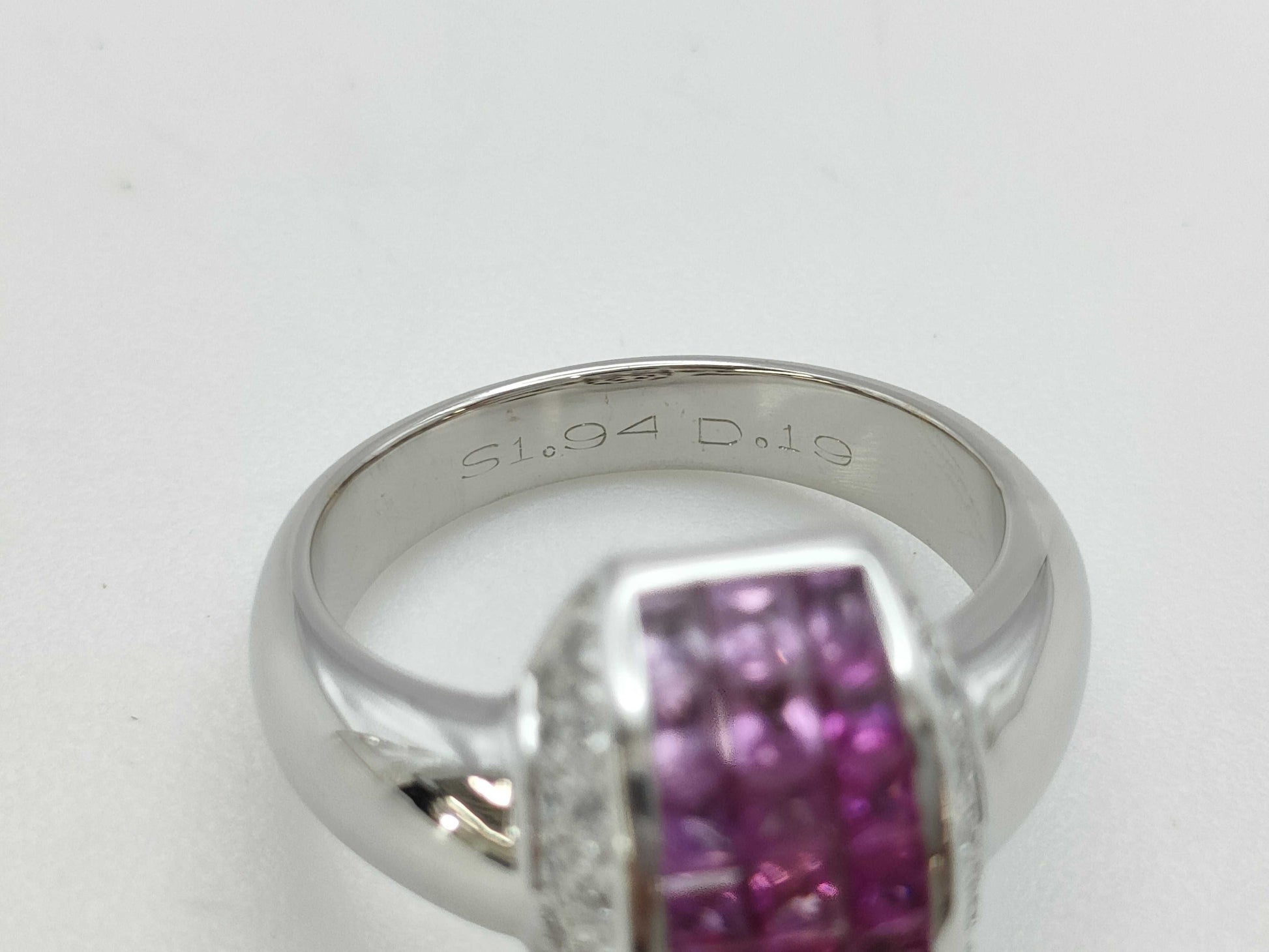 PS1.94ct D0.19ct K18WG 9.2g Ring 