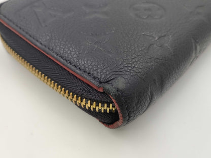 LOUIS VUITTON Monogram Empreinte Zippy Wallet Marine Rouge Wallet
