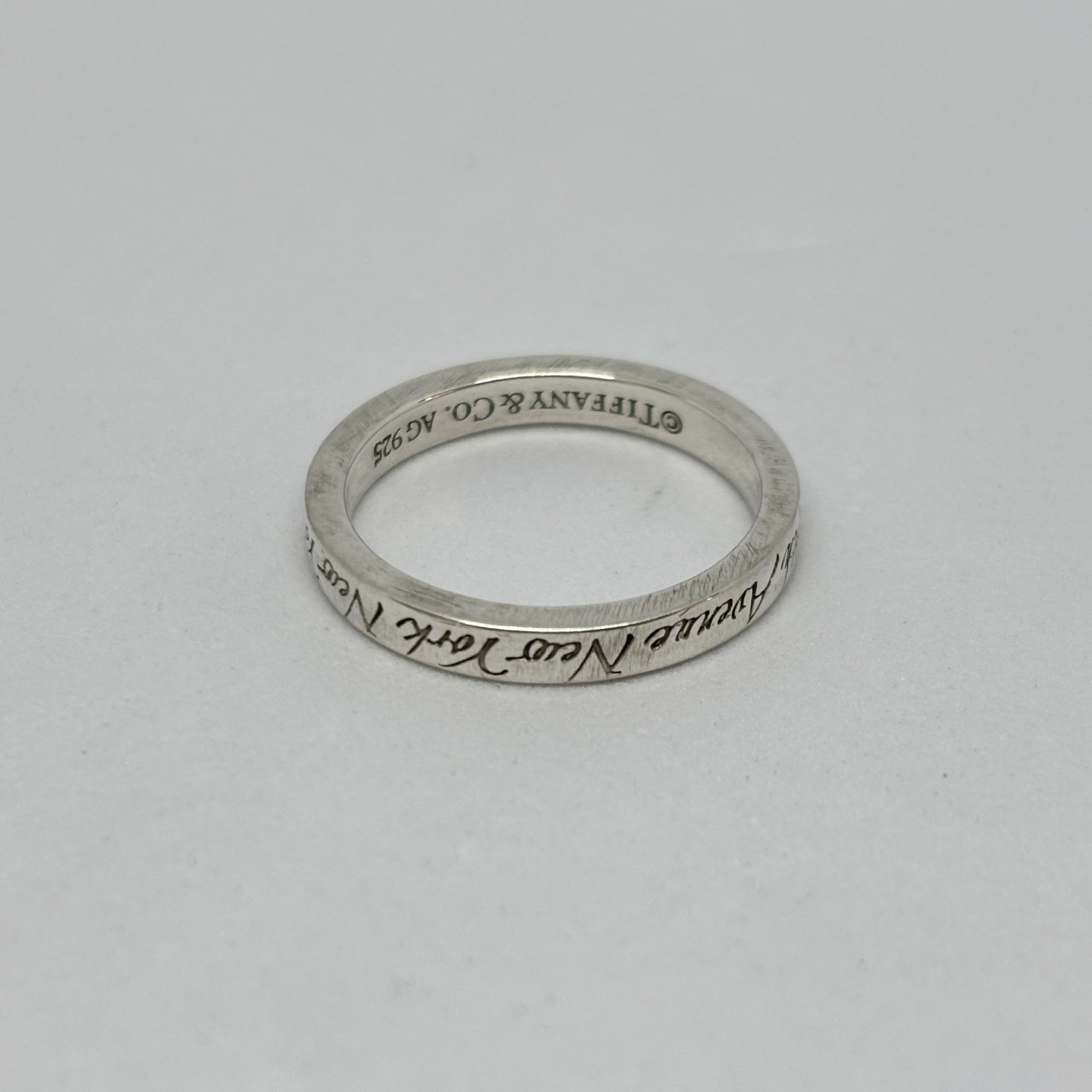 Tiffany & Co. Tiffany Ring Narrow Not Narrow New York Sterling Silver 925 2.5g Ring