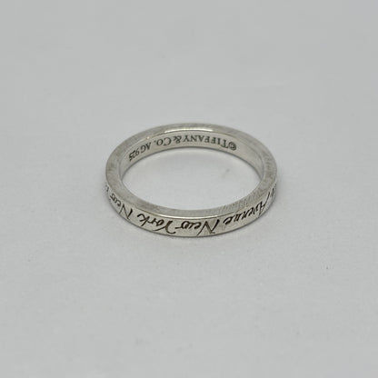 Tiffany & Co. Tiffany Ring Narrow Not Narrow New York Sterling Silver 925 2.5g Ring
