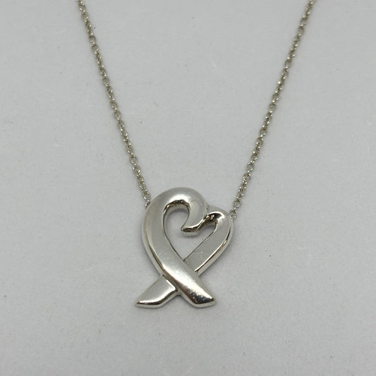 Tiffany & Co. Tiffany Loving Heart Paloma Picasso Necklace in 925 Sterling Silver, 2.8g